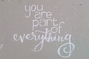 I saw this chalk message, written on a pillar, under the Granville Street bridge, in Vancouver, a few weeks ago. 